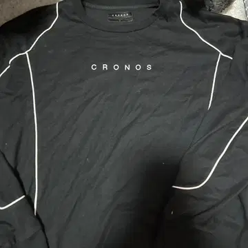 CRONOS 블랙 긴팔 T셔츠