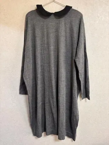 미즈이로 인드 라운드 칼라 원피스 둥근 카라 울 투톤 컬러