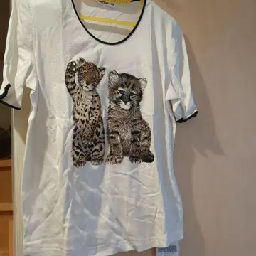 GKITALIYA 레오파드 프린트 T셔츠