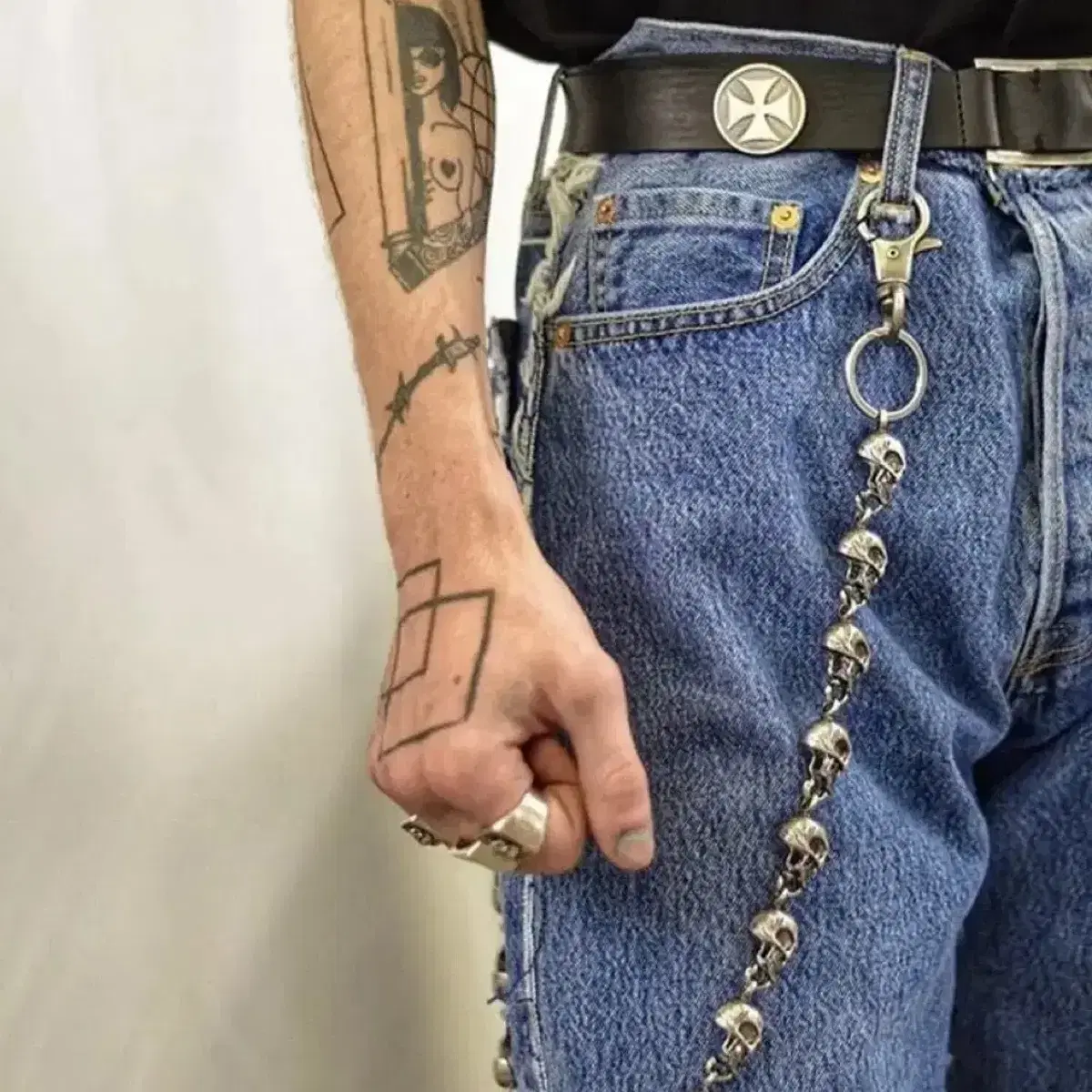 VETEMENTS 19ss オーバーサイズ スカル ウォレットチェーン VETEMENTS