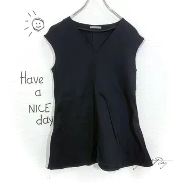 띠어리 럭스 프렌치 슬리브 플레어 티셔츠 (M) 블랙 슬릿 포함