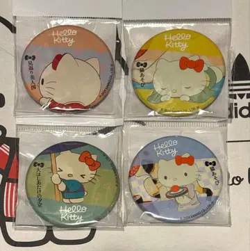 헬로키티전 일본풍 캔뱃지 콜라보