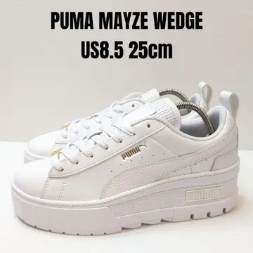 새상품급 PUMA 푸마 메이즈 웨지 25cm 통굽 스니커즈 화이트