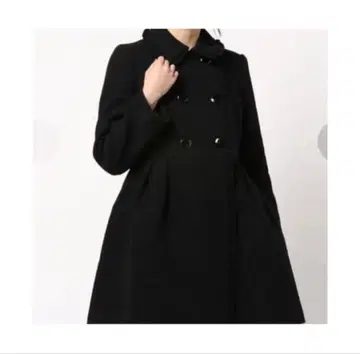 1회 착용 케이트 스페이드 울 코트 블랙 여성용 M 사이즈