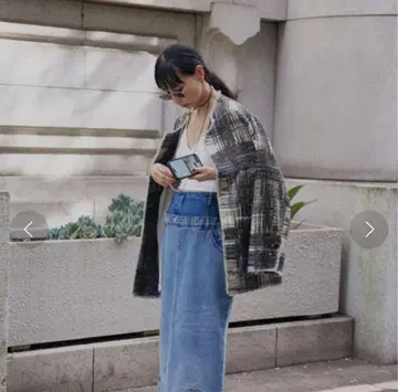 [아메리빈티지] 레이디라이크 프린트 트위드 자켓//블랙//S