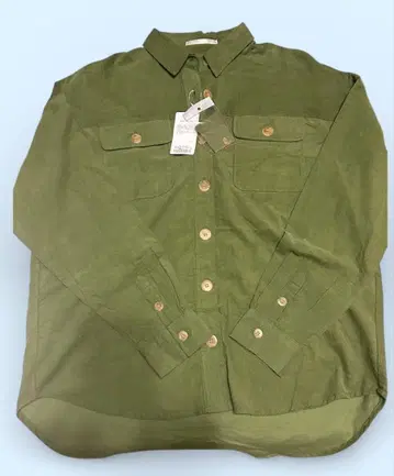 미사용 새상품 여성용 그린 계열 긴팔 셔츠 F 사이즈 어반 리서치 면