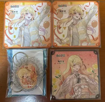 극락탕 ReGLOSS 오토노세 카나 코스터 락커 키풍 키링 세트