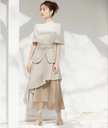 SNIDEL 스나이델 비트 플리츠 스위칭 스커트