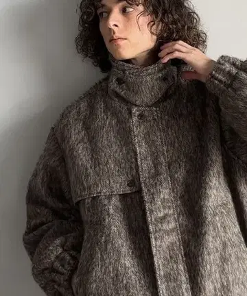 샤기 퍼 2way 옷깃 디자인 블루종 미사용 새상품 브라운 S사이즈