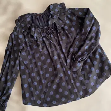 TOMORROWLAND 도트 무늬 블라우스 블랙