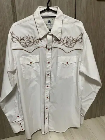 Ranger's 자수 화이트 셔츠 M 사이즈