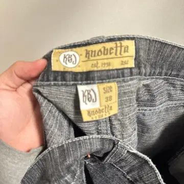 knobetta 다크 그레이 데님 38