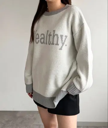 apres jour mignon 자카드 로고 니트