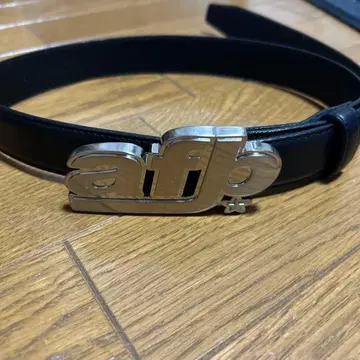 afb 로고 블랙 가죽 벨트