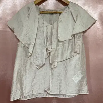 SNIDEL 프릴 달린 핑크 셔츠 ONE SIZE