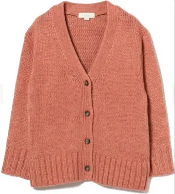 BEAMS 빔즈 니트 가디건 오렌지