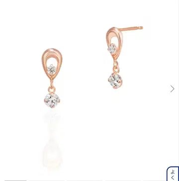 4C 핑크 골드 귀걸이