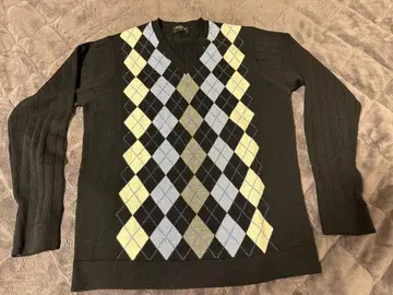 멘즈 비기 아가일 무늬 니트 스웨터