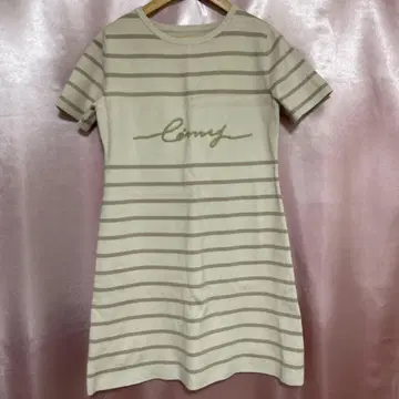 eimy istoire 보더 반팔 미니 원피스