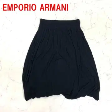 A6960 엠포리오 아르마니 롱 스커트 벌룬 레이온 블랙 4