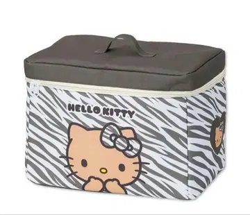 아베일 키티 뚜껑 수납 박스 선탠 갸루 블랙 검정 얼룩말 패턴