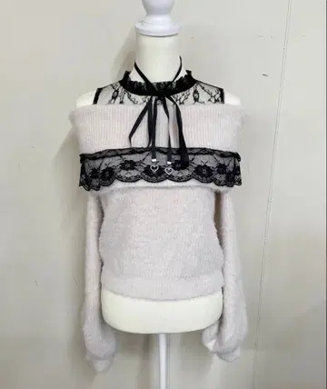 MARS 오프롤 샤기 니트탑