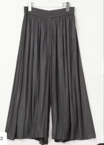 자유구 워셔블 트윌 개더 팬츠 그레이 38