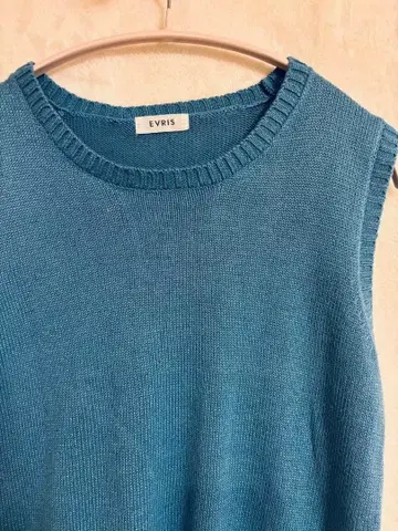 EVRIS 라메 니트 탱크탑 베스트 라메 믹스 블루 사이즈 F