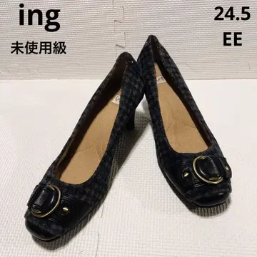 미사용급 잉그 스웨이드 펌프스 네이비 컬러 계열 24.5EE