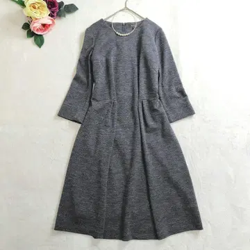 새상품급 세탁 가능한 리플렉트 울 심플 원피스 차콜 7호 일본제