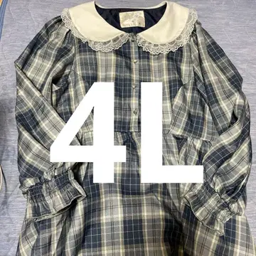 아오키 미사코 시마무라 체크 원피스 시나모롤 빅 사이즈 4L