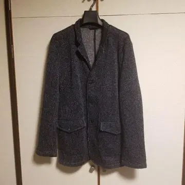 캐주얼 자켓 다크 그레이 니트풍