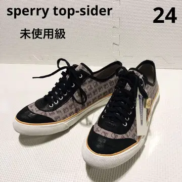 미사용급 sperry top-sider 스니커즈 퍼플 블랙 24cm