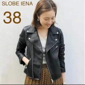 SLOBE IENA 블랙 라이더 자켓 38 램 가죽