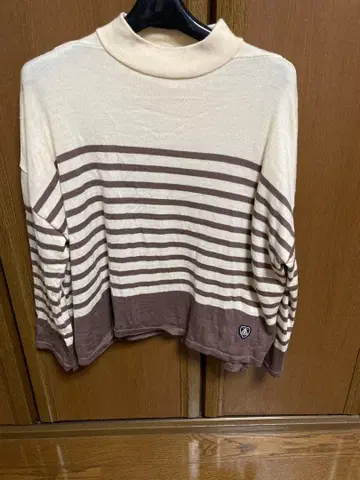 오르치발 orcival 보더 니트 브라운과 아이보리 사이즈 1