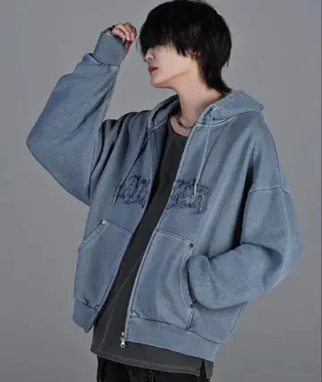 [새상품급] ADRER 빈티지 헤비웨이트 풀 집업 후드티 M 사이즈