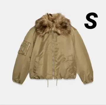 ZARA 인조 모피 옷깃 봄버 자켓 ZW COLLECTION S