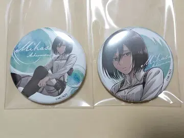 진격의 거인 미카사 캔뱃지 2점 새상품급