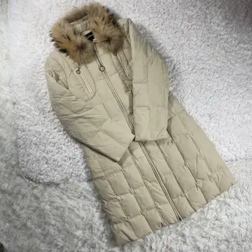 [새상품급] 여성용 다운 롱 코트 빅사이즈 L 사이즈 아이보리