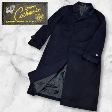 이탈리아제 캐시미어 고급 롱 코트 남성용 체스터 코트 블랙