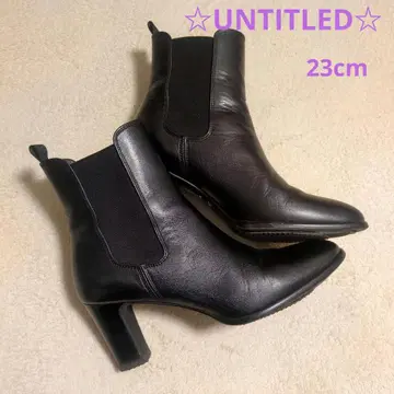 UNTITLED 블랙 앵클부츠