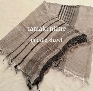 tamaki niime 미들 숄 코튼 숄 타마키 니이메 그레이