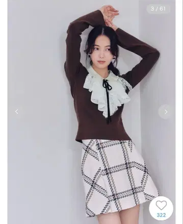 스나이델 Sustainable 로빙 체크 미니 스커트