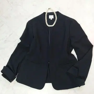 컨디션 최상 에마 제이무스 노카라 자켓 컬러리스 블랙 XL