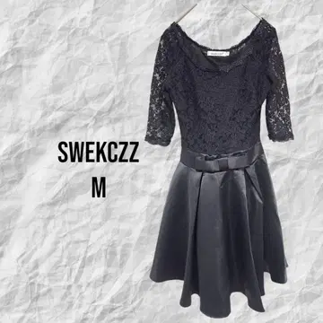 SWEKCZZ 블랙 드레스 M 포멀 브라이덜
