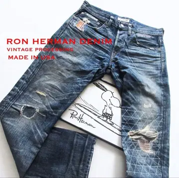 론 허먼 데님 빈티지 가공 데님
