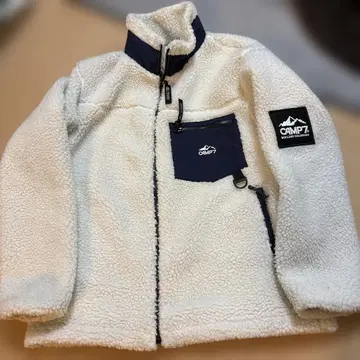 CAMP7 플리스 자켓 화이트/네이비