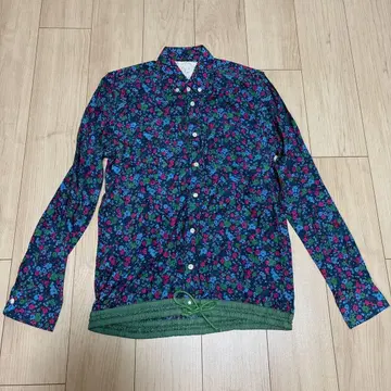 새상품급 Sacai 사카이 꽃무늬 긴팔 셔츠 드로 코드 셔츠