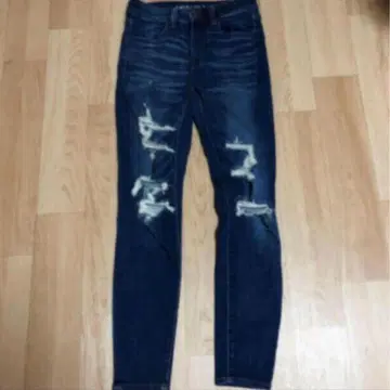 아메리칸 이글 데미지 데님 스키니