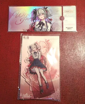 명조 겨울의 초대 츠바키 버전 아크릴 스탠드 레이저 티켓 세트